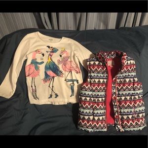 Gymboree girls lot, shirt & vest